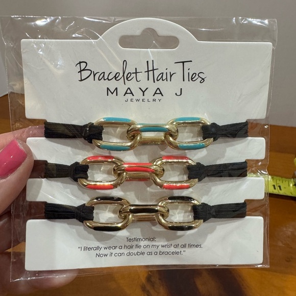 Maya Accessories - NIP Maya J Gold Bracelet Hair Ties
